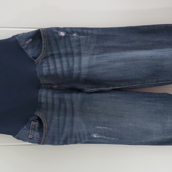 INDIGO BLUE PREMIUM DENIM WOMEN'S MATERNITY CAPRI PANTS SIZE S/P/CH - Picture 5 of 10